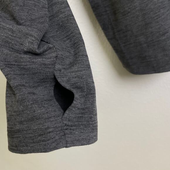 Lululemon Surge Warm 1/2 Zip Pullover Mens Medium Gray Long Sleeve Run Jog Train - Picture 9 of 11